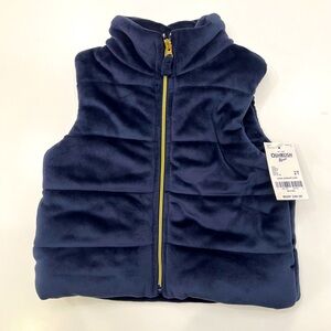 NWT Girls OshKosh Velvet Fur Vest size 2t